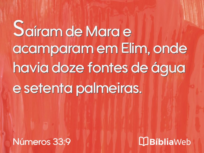 Números 33:9 em imagem para compartilhar