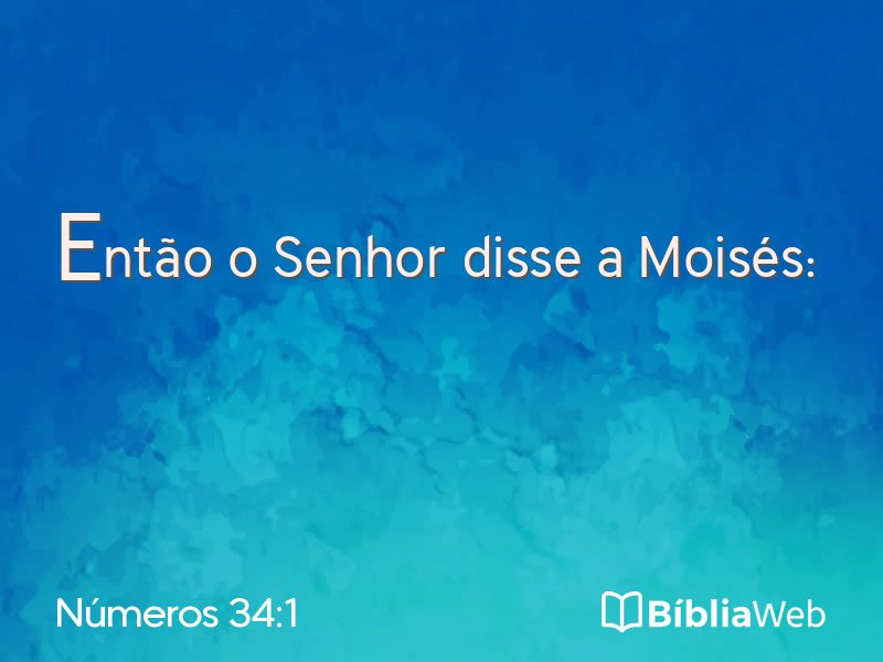 Números 34:1 em imagem para compartilhar