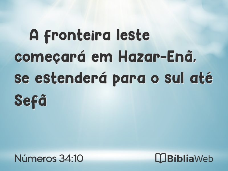 Números 34:10 em imagem para compartilhar