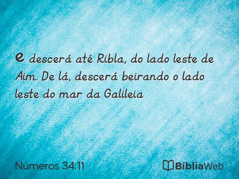 Números 34:11 em imagem para compartilhar
