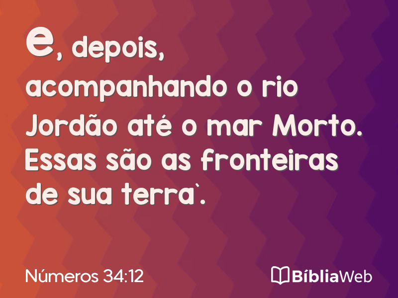 Números 34:12 em imagem para compartilhar