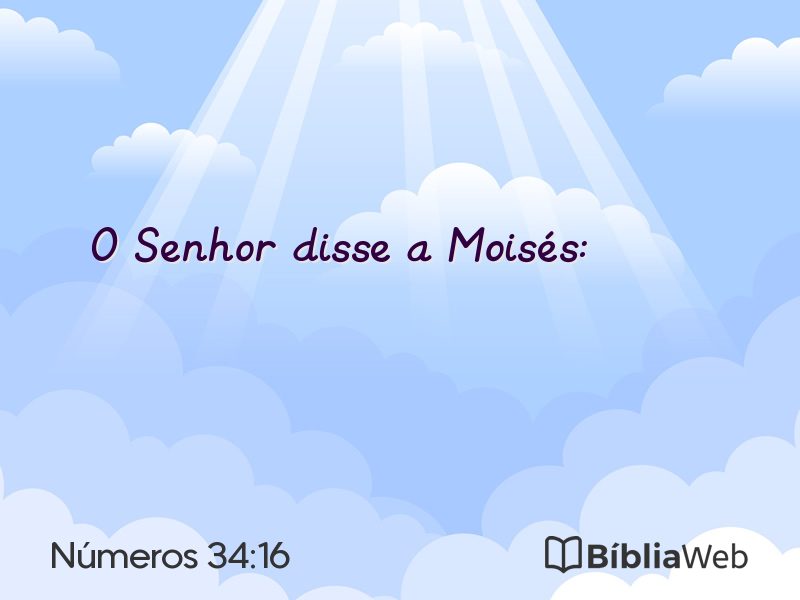 Números 34:16 em imagem para compartilhar