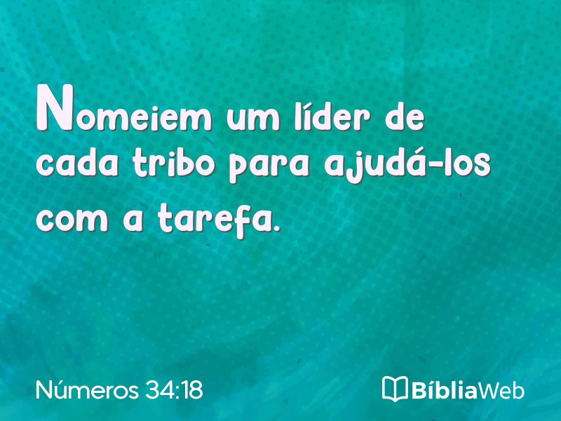 Números 34:18 em imagem para compartilhar