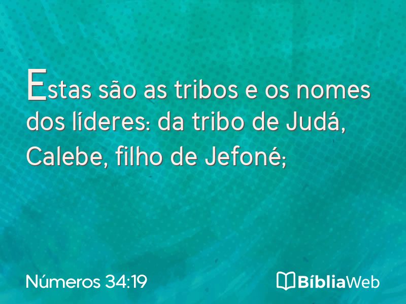 Números 34:19 em imagem para compartilhar