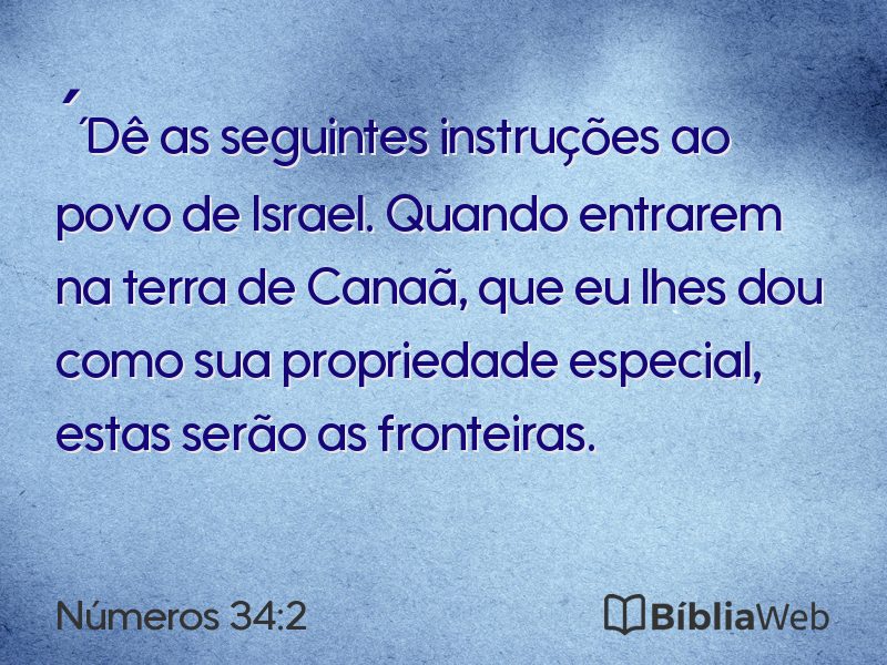 Números 34:2 em imagem para compartilhar