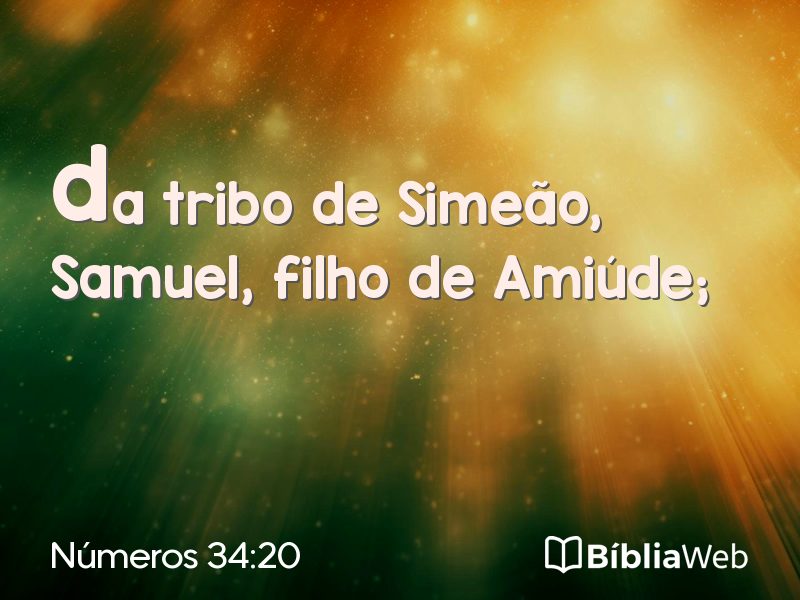 Números 34:20 em imagem para compartilhar