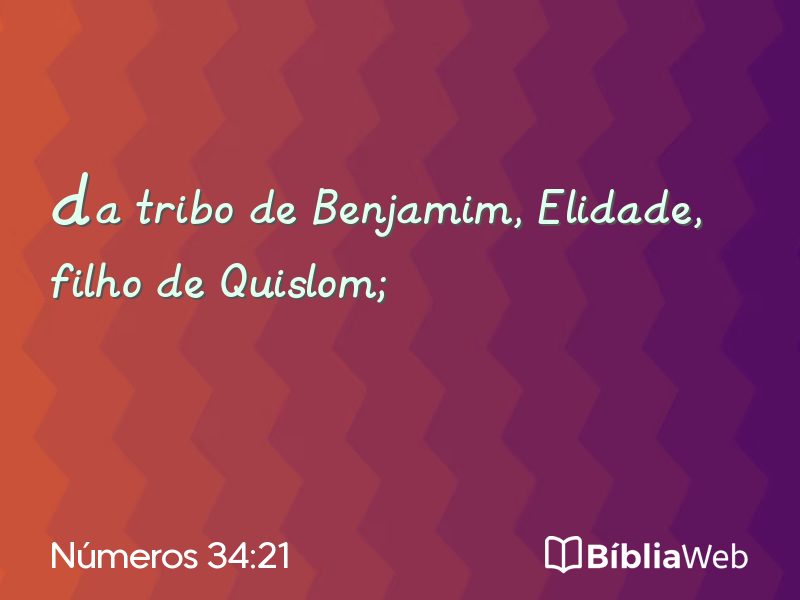 Números 34:21 em imagem para compartilhar