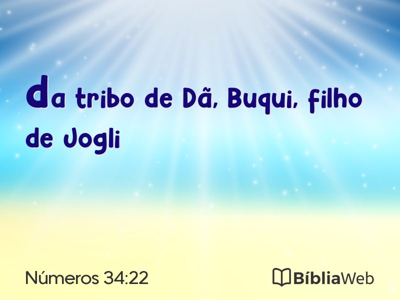 Números 34:22 em imagem para compartilhar