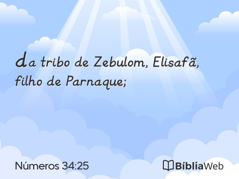 Números 34:25 em imagem para compartilhar