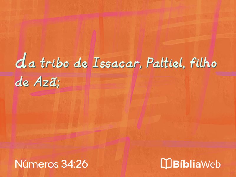 Números 34:26 em imagem para compartilhar