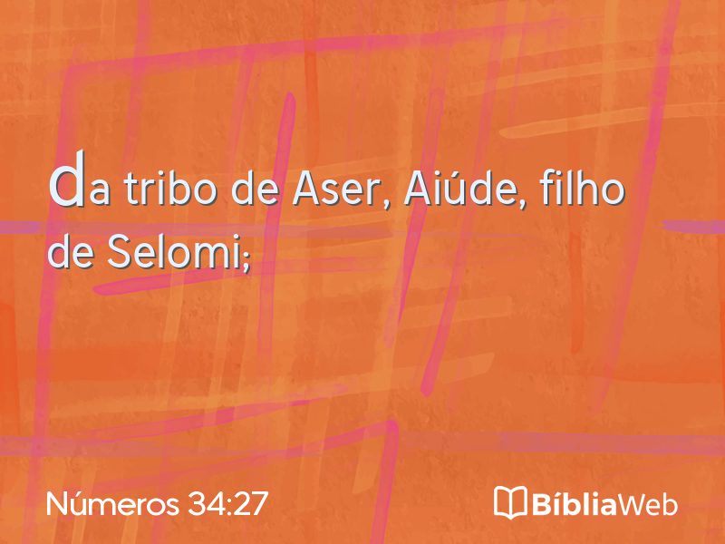 Números 34:27 em imagem para compartilhar