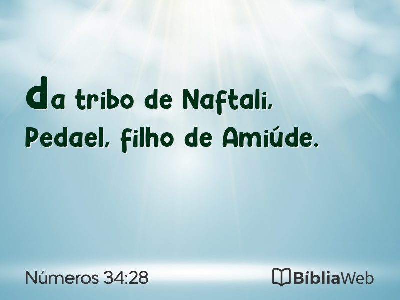 Números 34:28 em imagem para compartilhar