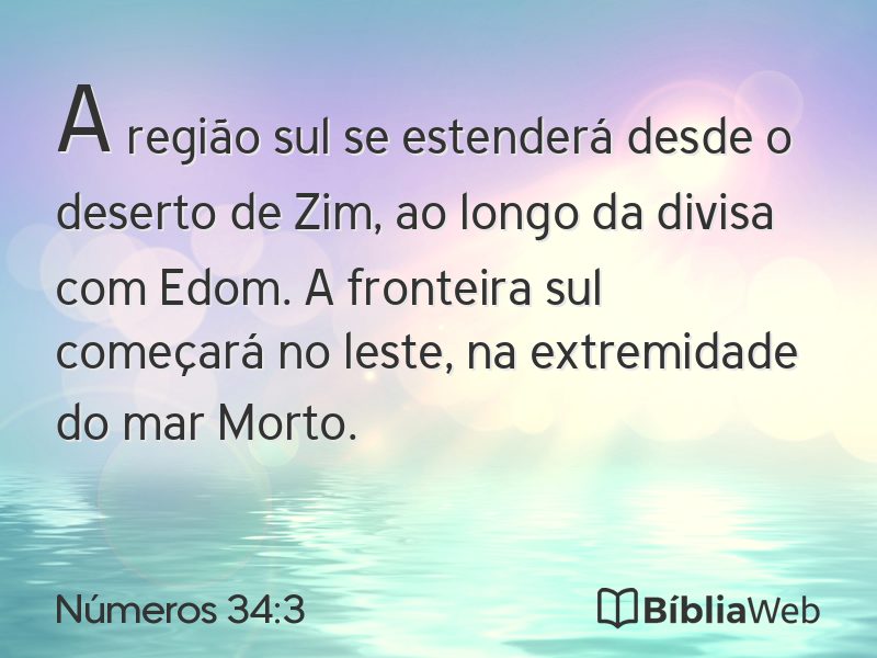 Números 34:3 em imagem para compartilhar