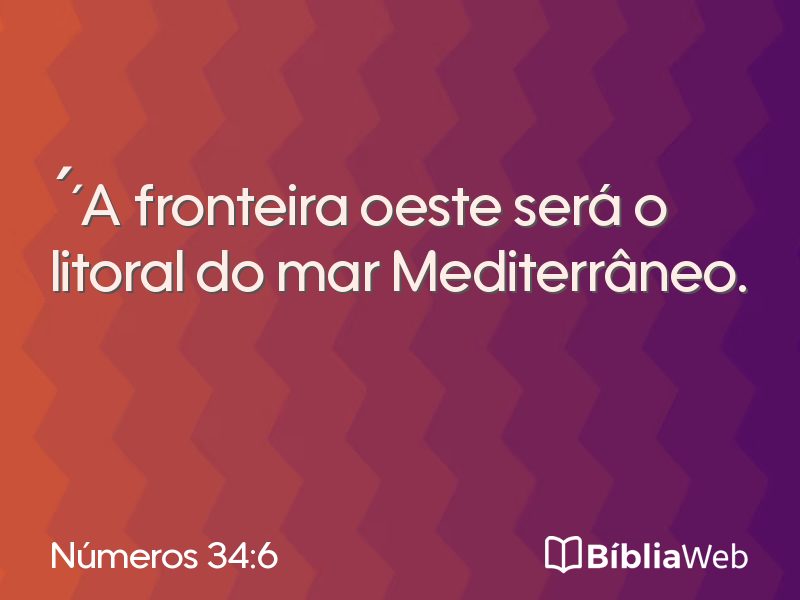 Números 34:6 em imagem para compartilhar