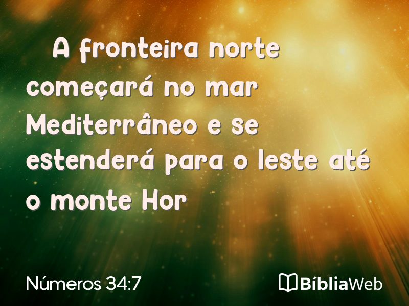Números 34:7 em imagem para compartilhar