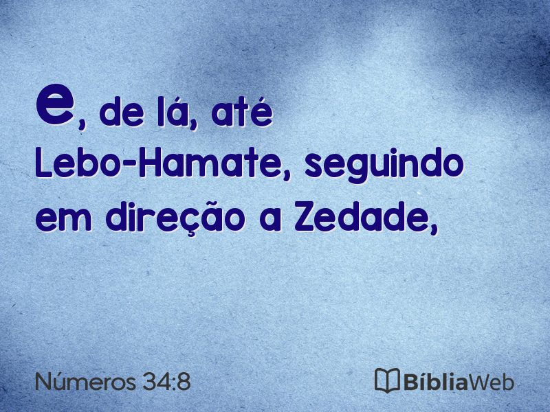 Números 34:8 em imagem para compartilhar