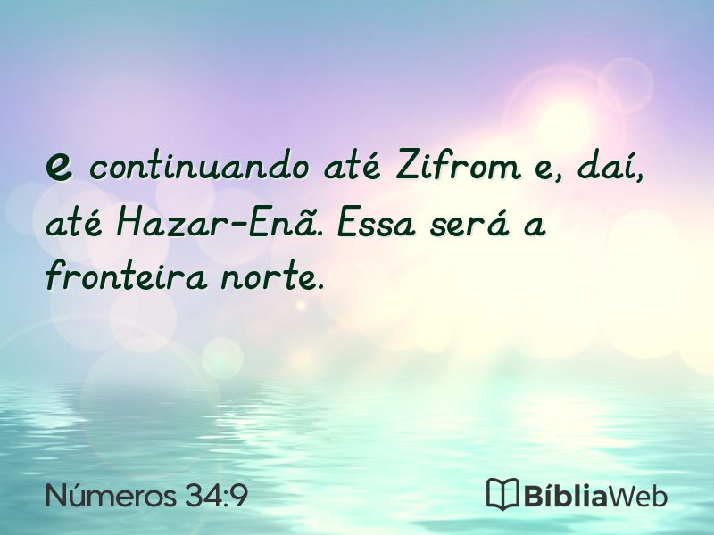 Números 34:9 em imagem para compartilhar