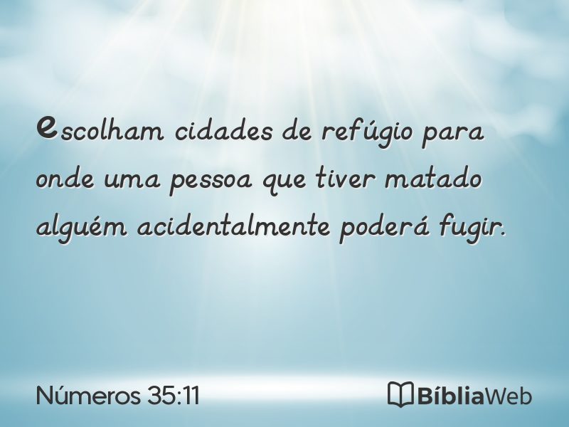 Números 35:11 em imagem para compartilhar