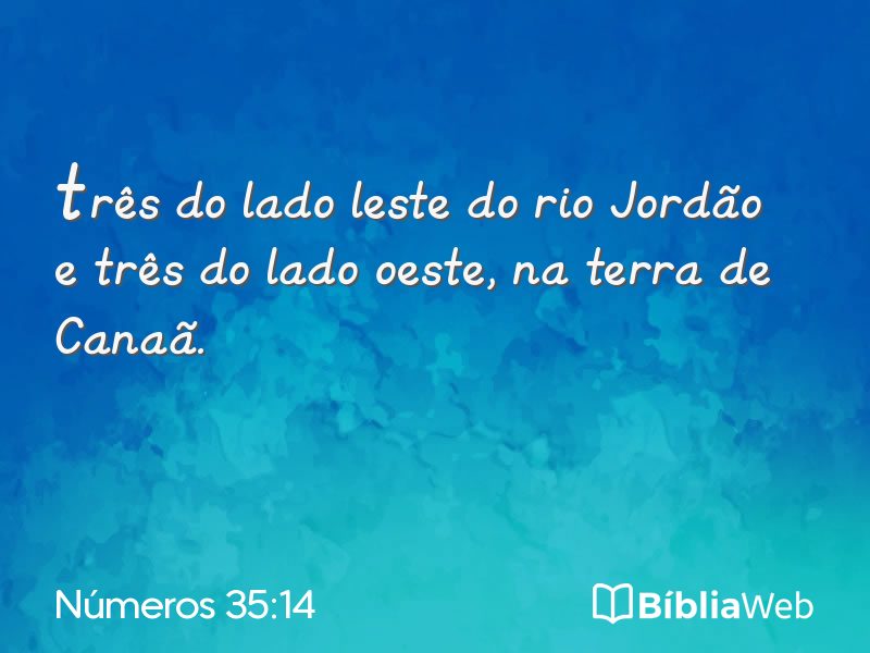 Números 35:14 em imagem para compartilhar