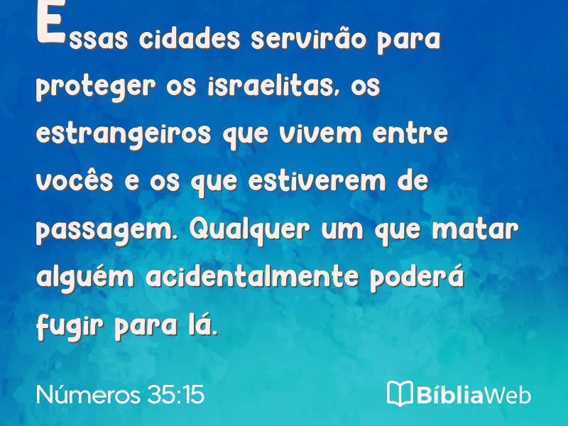 Números 35:15 em imagem para compartilhar