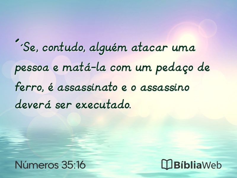 Números 35:16 em imagem para compartilhar