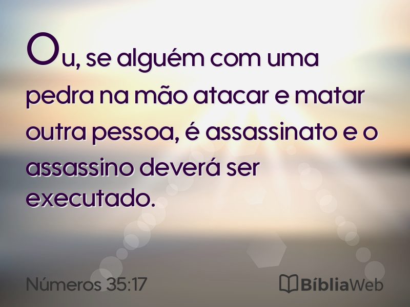 Números 35:17 em imagem para compartilhar