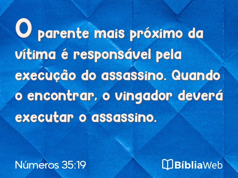 Números 35:19 em imagem para compartilhar