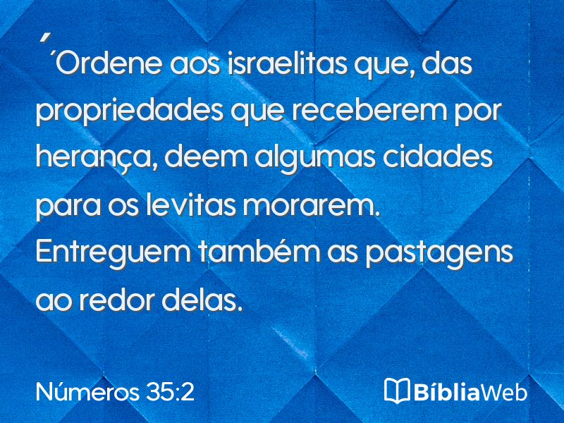 Números 35:2 em imagem para compartilhar