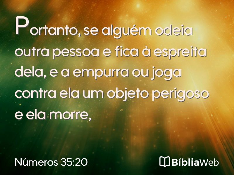 Números 35:20 em imagem para compartilhar