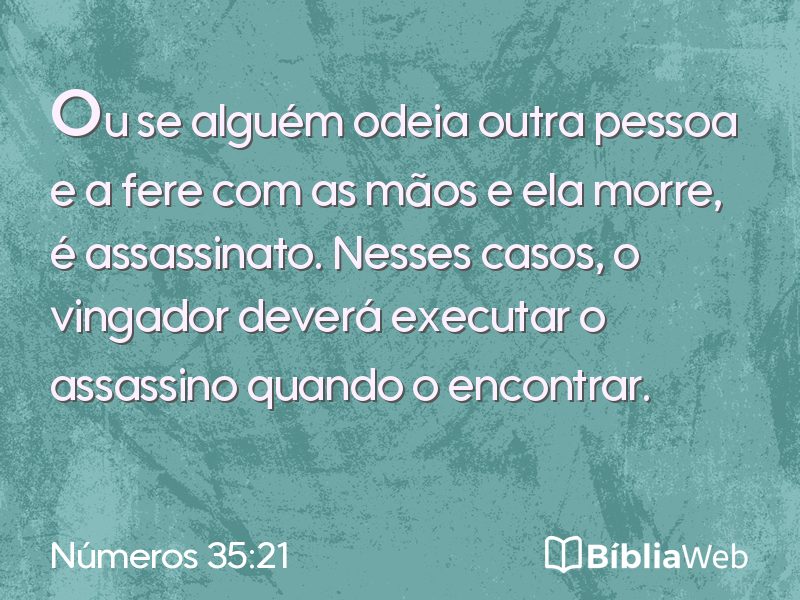 Números 35:21 em imagem para compartilhar