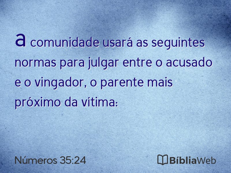 Números 35:24 em imagem para compartilhar
