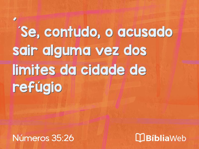 Números 35:26 em imagem para compartilhar