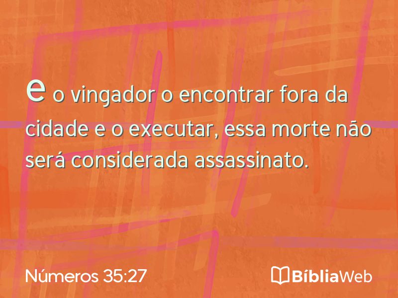 Números 35:27 em imagem para compartilhar