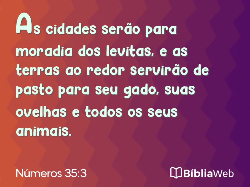 Números 35:3 em imagem para compartilhar