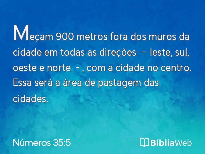 Números 35:5 em imagem para compartilhar