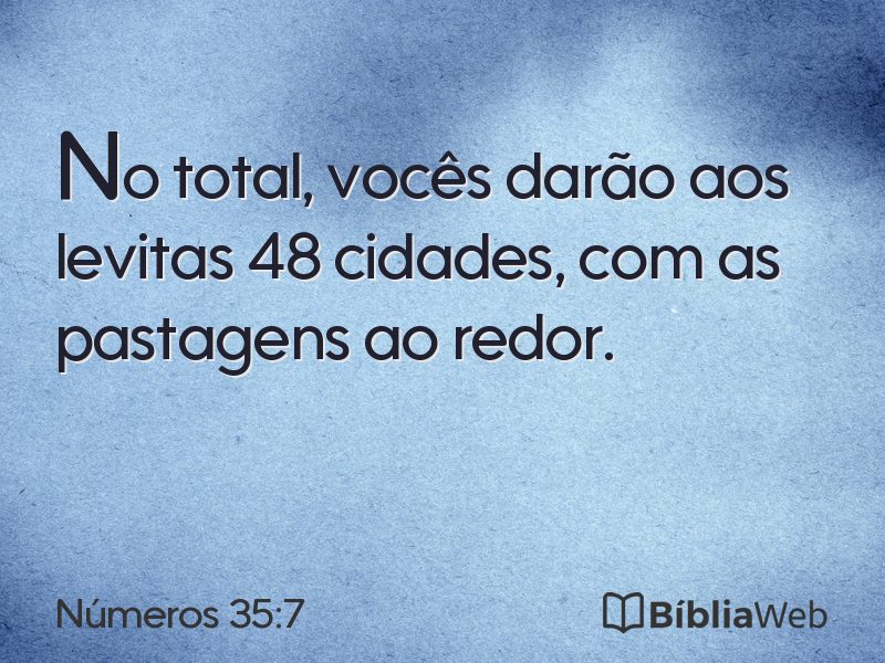 Números 35:7 em imagem para compartilhar