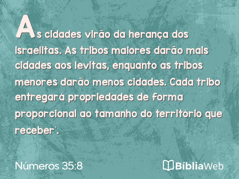 Números 35:8 em imagem para compartilhar