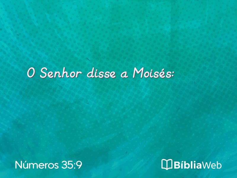 Números 35:9 em imagem para compartilhar