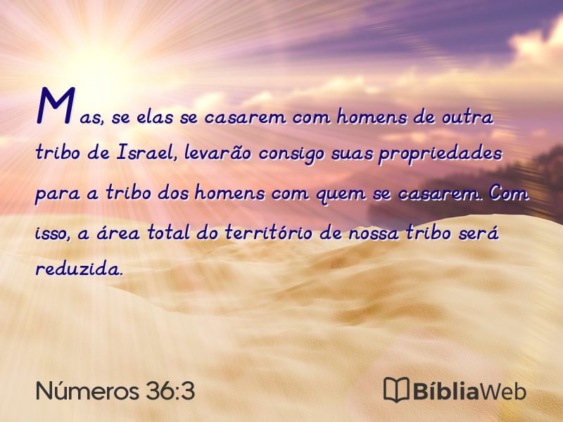 Números 36:3 em imagem para compartilhar