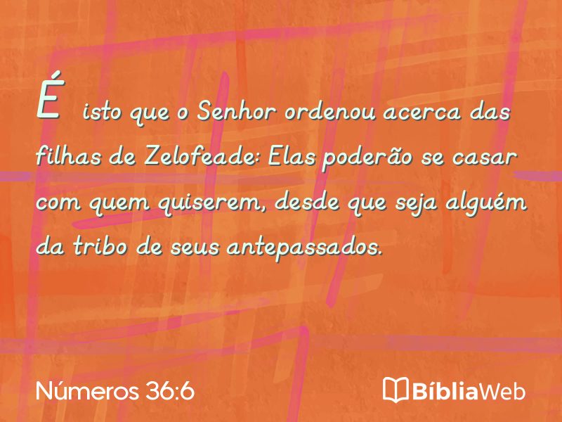 Números 36:6 em imagem para compartilhar
