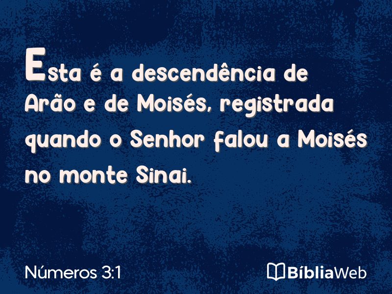 Números 3:1 em imagem para compartilhar