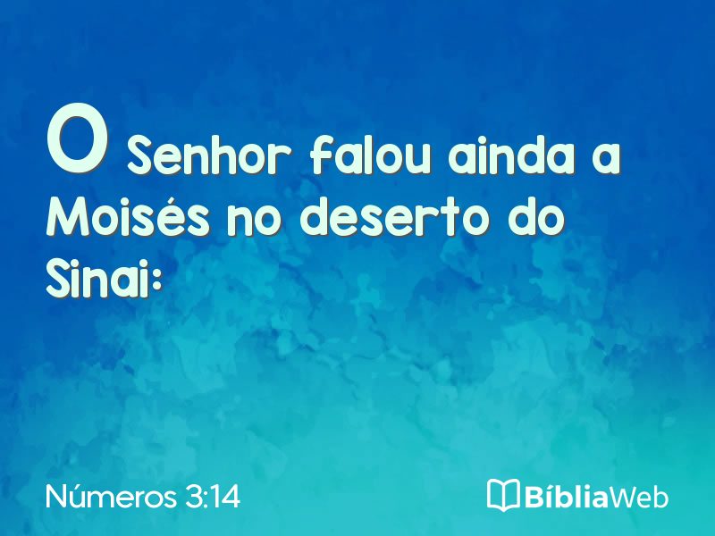 Números 3:14 em imagem para compartilhar