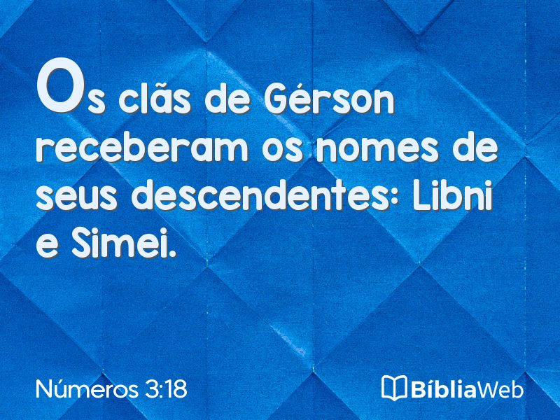 Números 3:18 em imagem para compartilhar
