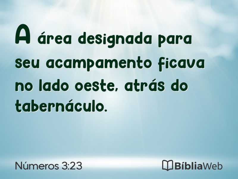 Números 3:23 em imagem para compartilhar