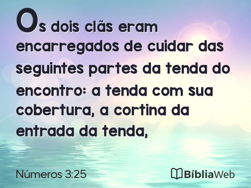 Números 3:25 em imagem para compartilhar
