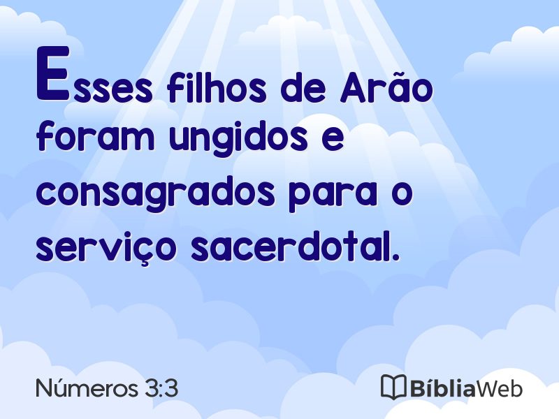 Números 3:3 em imagem para compartilhar