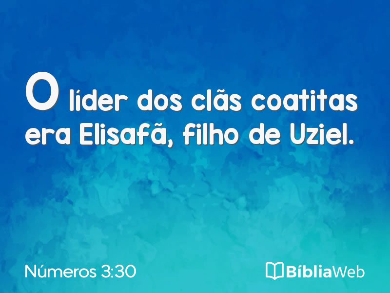 Números 3:30 em imagem para compartilhar