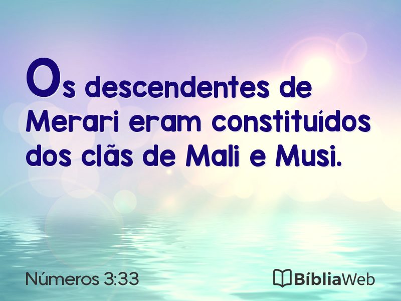 Números 3:33 em imagem para compartilhar