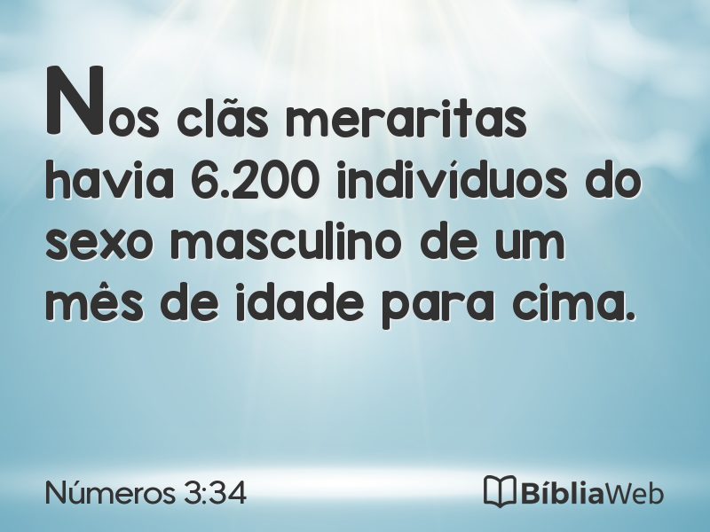 Números 3:34 em imagem para compartilhar