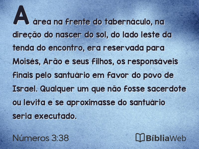 Números 3:38 em imagem para compartilhar
